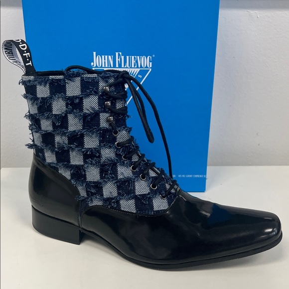 NIB - John Fluevog Executor Castellano Boots – Denim | Men’s Size 11 - Picture 5 of 16